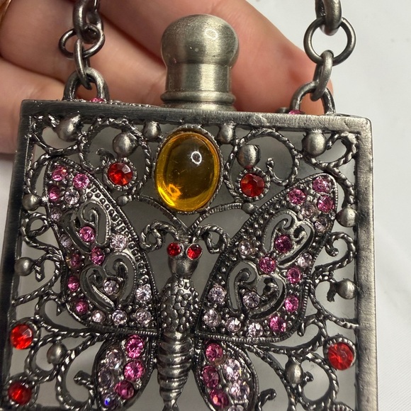 Vintage set Silver Decorative Perfume Bottle with Mirror - Picture 10 of 13